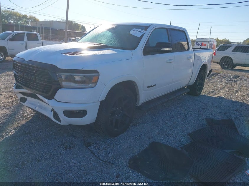 Vin: 1c6srfjt3mn682141, lot: 46885236, ram 1500 laramie  4x4 5'7 box 20212