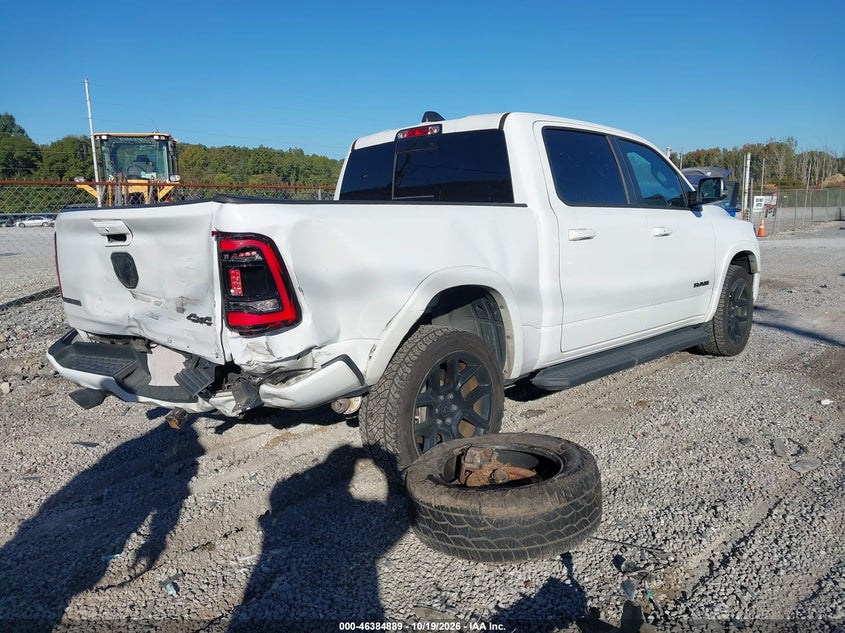 Vin: 1c6srfjt3mn682141, lot: 46885236, ram 1500 laramie  4x4 5'7 box 20214