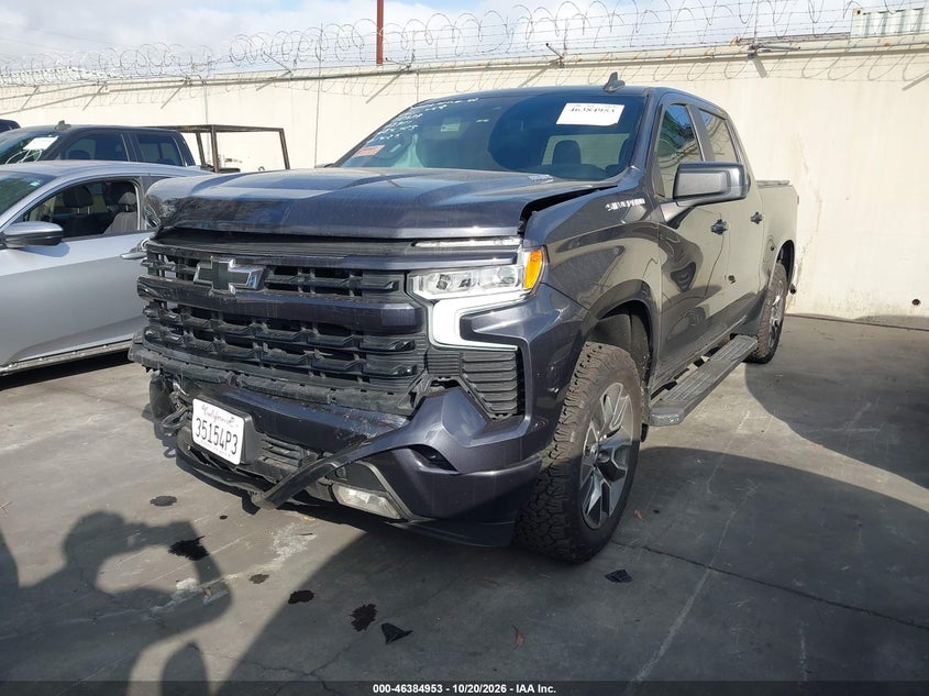 Vin: 3gcudeet9ng662801, lot: 46885300, chevrolet silverado 1500 4wd  short bed rst 20222