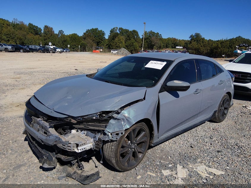 Vin: shhfk7g45ku220291, lot: 46885455, honda civic sport 20192