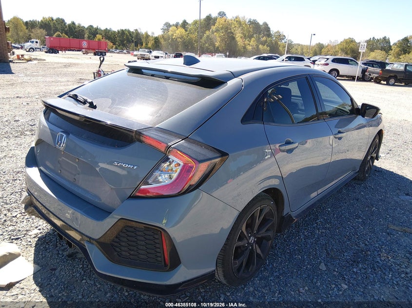 Vin: shhfk7g45ku220291, lot: 46885455, honda civic sport 20194