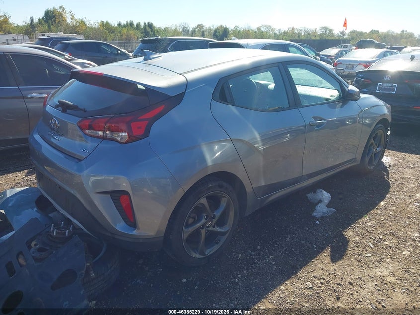 Vin: kmhtg6af6ku018265, lot: 46885576, hyundai veloster 2.0 20194