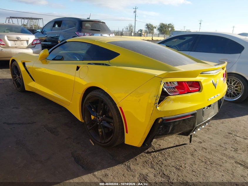 Vin: 1g1yj2d73f5104165, lot: 46885651, chevrolet corvette stingray z51 20153