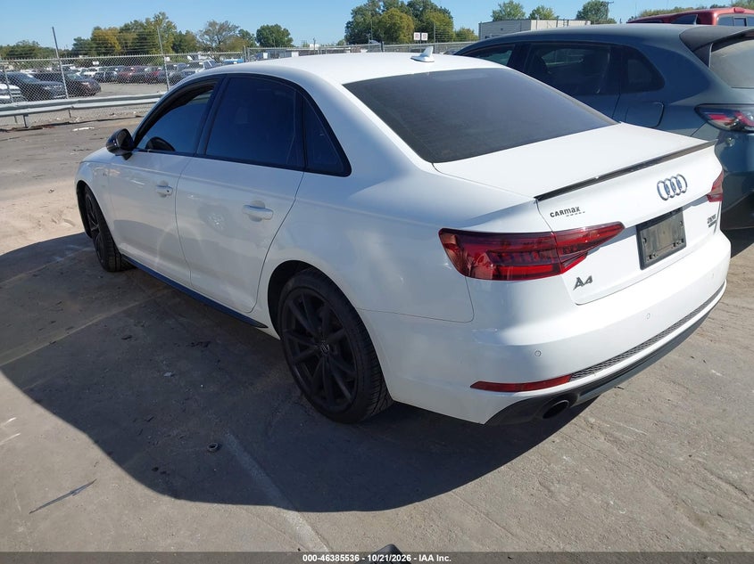 Vin: wauenaf48ja059894, lot: 46885883, audi a4 2.0t premium/2.0t tech premium 20183