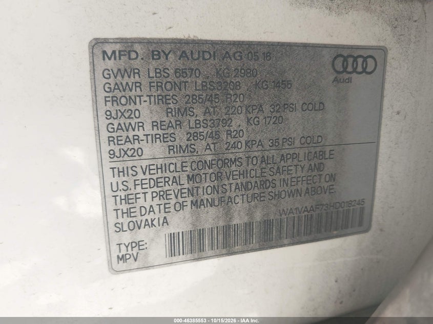2017 AUDI Q7 3.0T PREMIUM · Фото 9