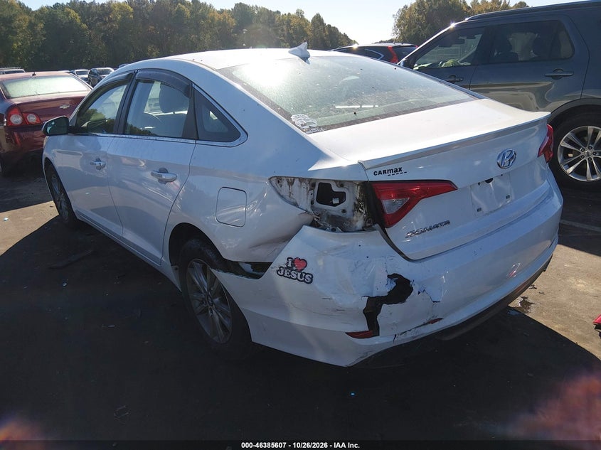 Vin: 5npe24af4fh107025, lot: 46885954, hyundai sonata se 20153