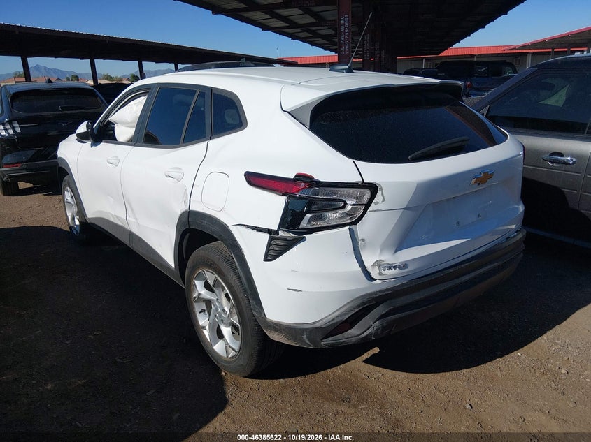 Vin: kl77lfep5tc009985, lot: 46885969, chevrolet trax fwd ls 20263