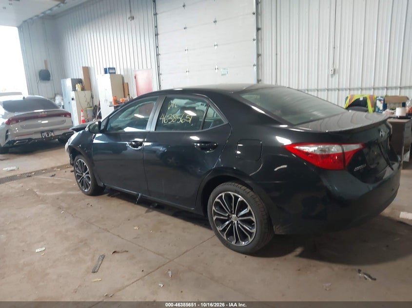 Vin: 2t1burhe1fc366419, lot: 46885998, toyota corolla s plus 20153