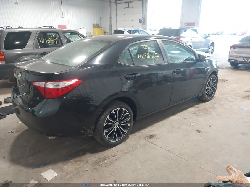 Vin: 2t1burhe1fc366419, lot: 46885998, toyota corolla s plus 20154