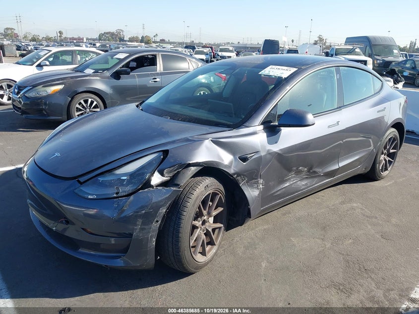 Vin: 5yj3e1ea0mf074743, lot: 46886032, tesla model 3 standard range plus rear-wheel drive 20212