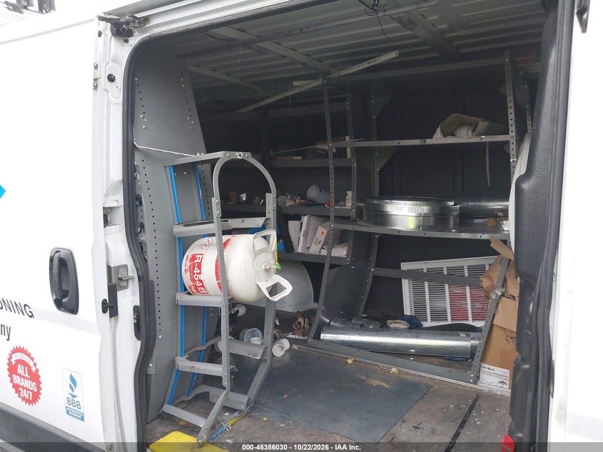 Vin: 3c6lrvag3ne132414, lot: 46886376, ram promaster 1500 low roof 136 wb 20223