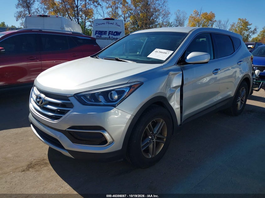 2017 Hyundai Santa Fe Sport 2.4L, Левый перёд, IAAI, VIN 5XYZT3LBXHG473732 — фото 2