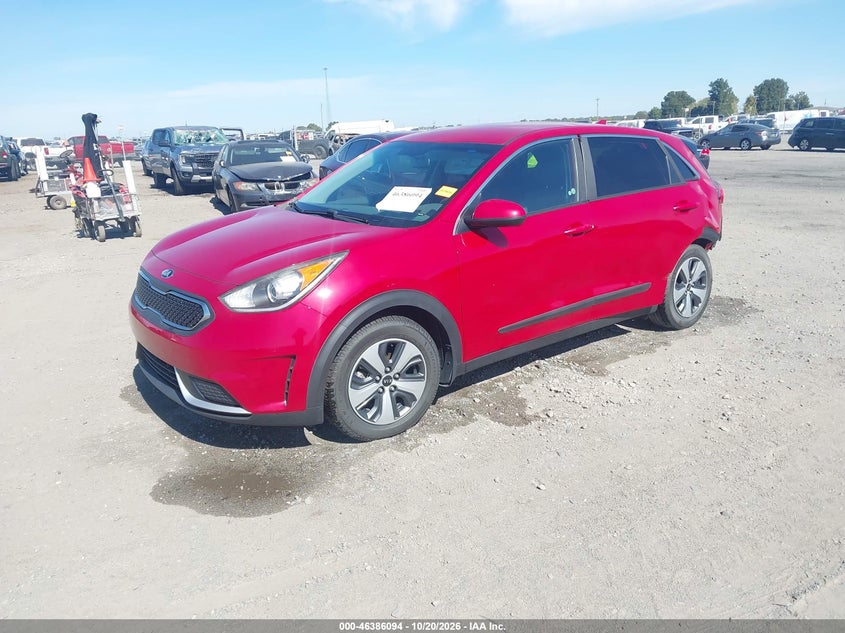 Vin: kndcb3lcxj5124702, lot: 46886441, kia niro fe 20182