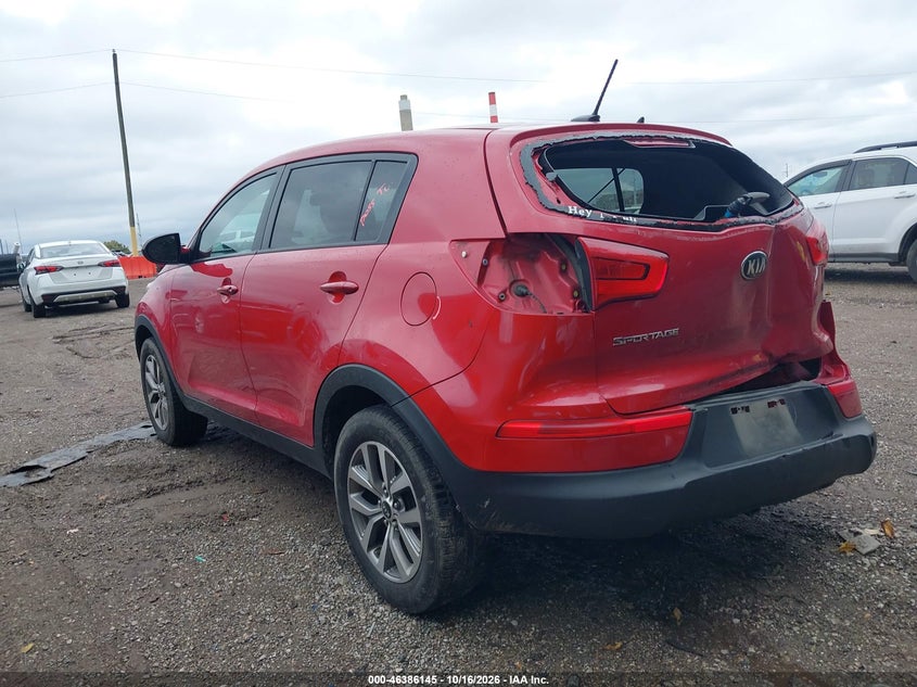 Vin: kndpb3ac3f7693603, lot: 46886492, kia sportage lx 20153