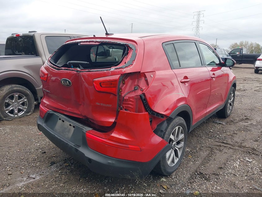 Vin: kndpb3ac3f7693603, lot: 46886492, kia sportage lx 20154