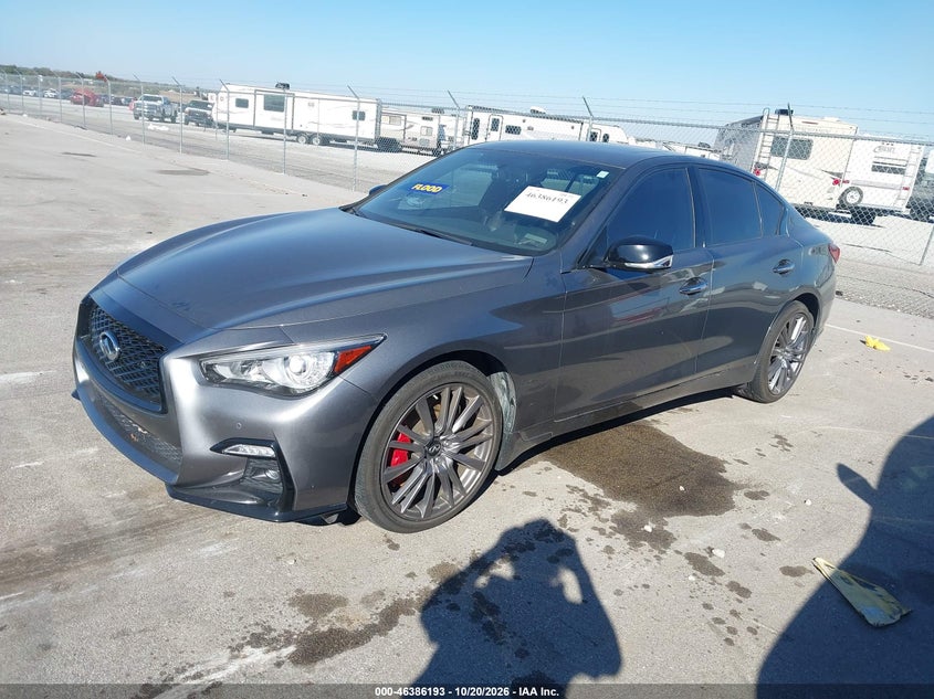 2022 Infiniti Q50 Red Sport 400 Awd, Затопление, IAAI, VIN JN1FV7DR6NM390151 — фото 2