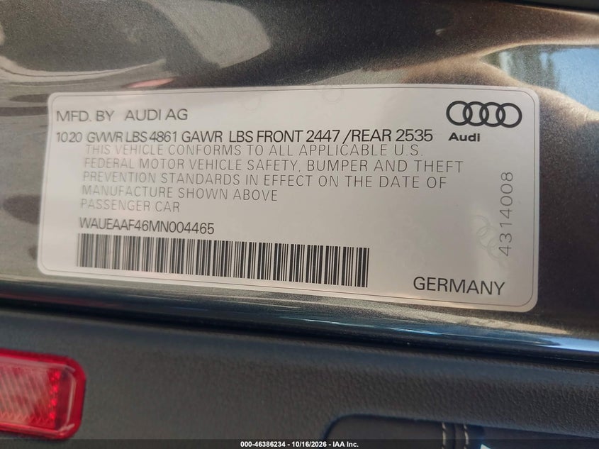 2021 AUDI A4 PREMIUM PLUS 45 TFSI S LINE QUATTRO S TRONIC · Фото 9