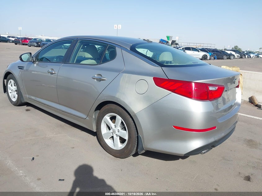Vin: knagm4a72f5571553, lot: 46886648, kia optima lx 20153