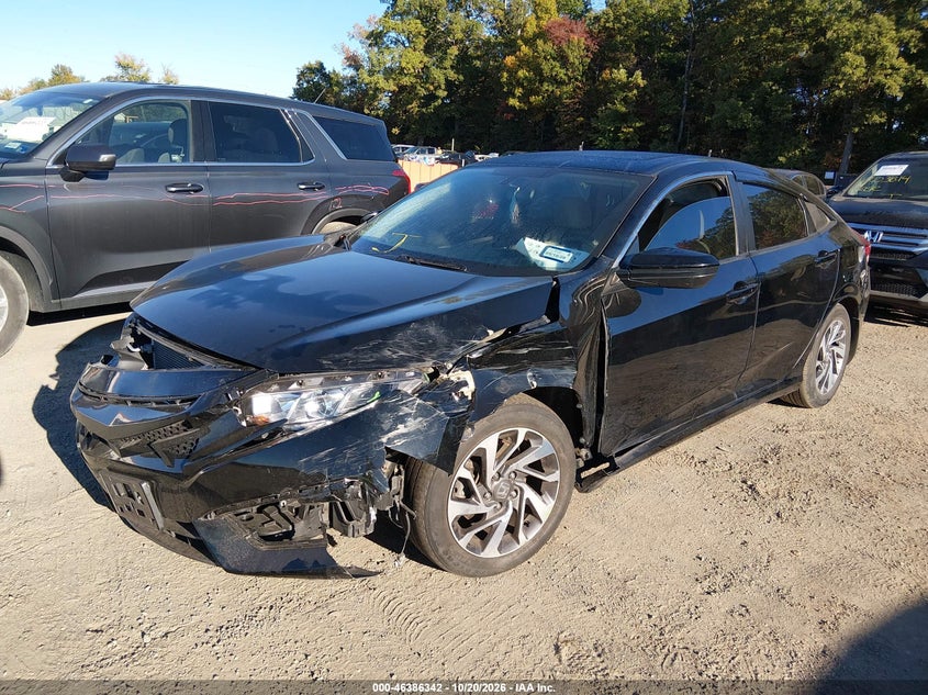 2018 Honda Civic Ex, Front End, IAAI, VIN 2HGFC2F74JH543190 — photo 2