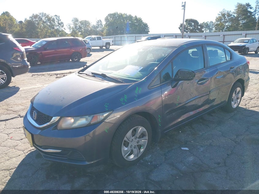 Vin: 19xfb2f53ee052112, lot: 46886703, honda civic lx 20142