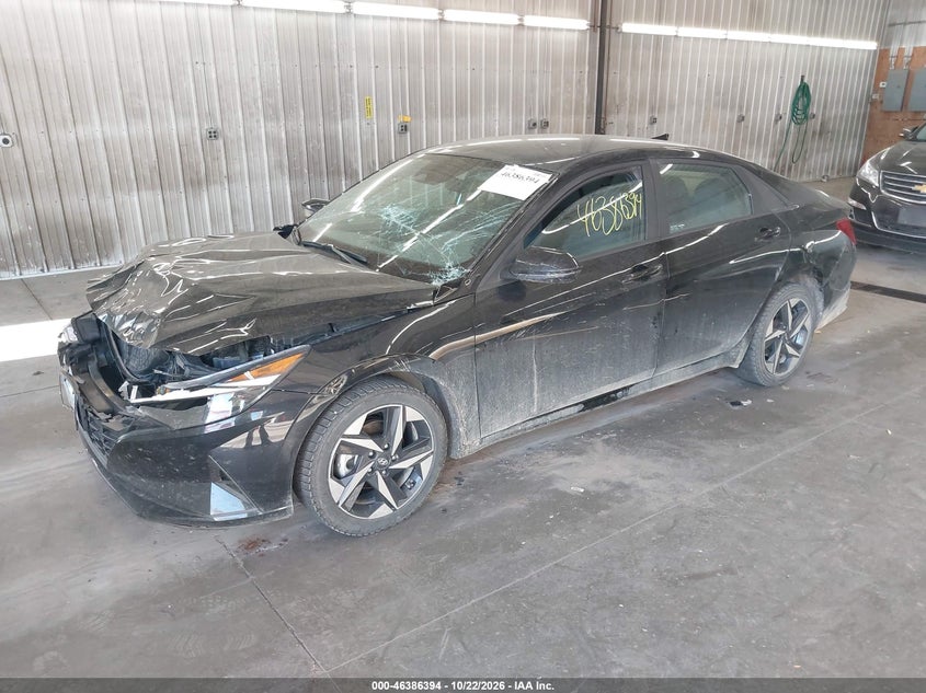 Vin: kmhls4ag2pu519544, lot: 46886741, hyundai elantra sel 20232