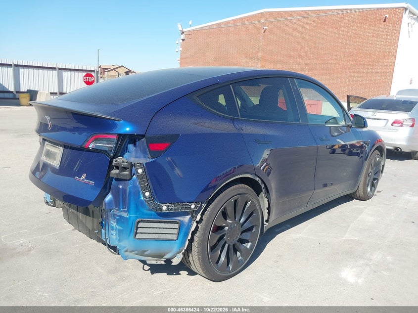 Vin: 7saygdef2nf511255, lot: 46886771, tesla model y performance dual motor all-wheel drive 20224