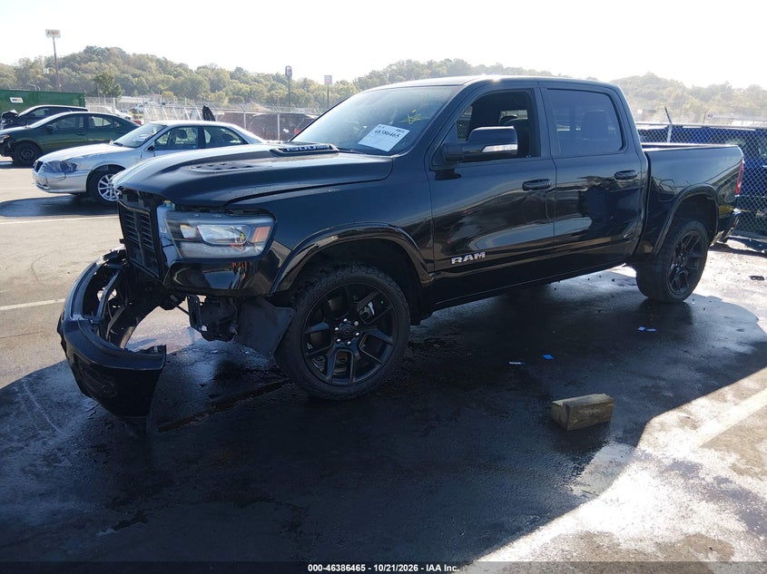 Vin: 1c6srfjt9nn341893, lot: 46886812, ram 1500 laramie  4x4 5'7 box 20222