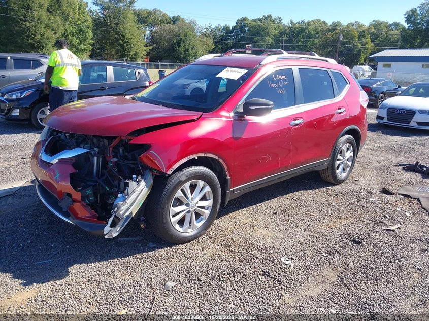 2015 Nissan Rogue Sv, Front End, IAAI, VIN KNMAT2MT7FP572050 — photo 2