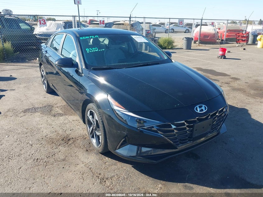Vin: kmhln4ajxpu051422, lot: 46886992, hyundai elantra hybrid limited 2023 img_1