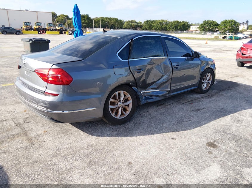 Vin: 1vwat7a39gc059566, lot: 46887186, volkswagen passat 1.8t s 20164