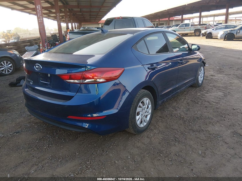 Vin: 5npd74lfxhh037205, lot: 46887194, hyundai elantra se 20174