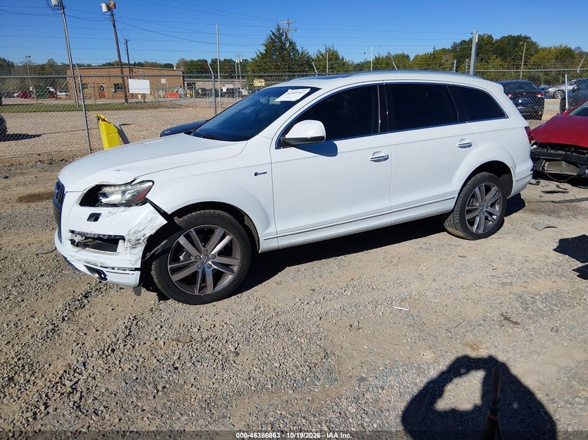 2015 Audi Q7 3.0T Premium, Удар спереди, IAAI, VIN WA1LGAFE5FD030432 — фото 2