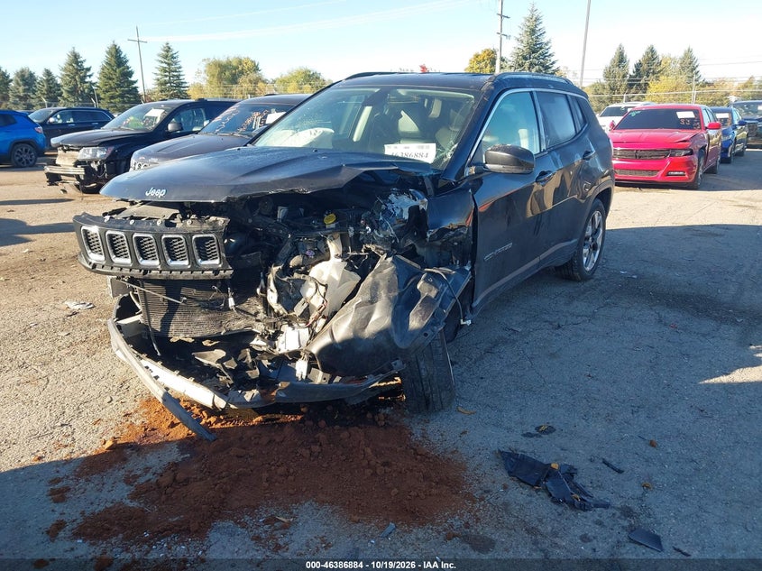 Vin: 3c4njdcb5jt372672, lot: 46887231, jeep compass limited 4x4 20182