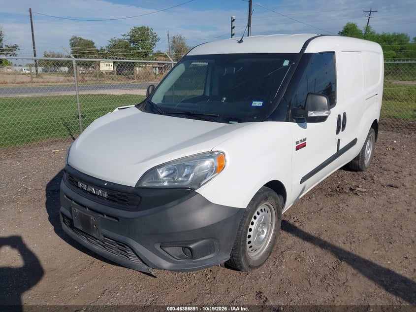 Vin: zfbhrfab4m6t52581, lot: 46887238, ram promaster city tradesman 20212