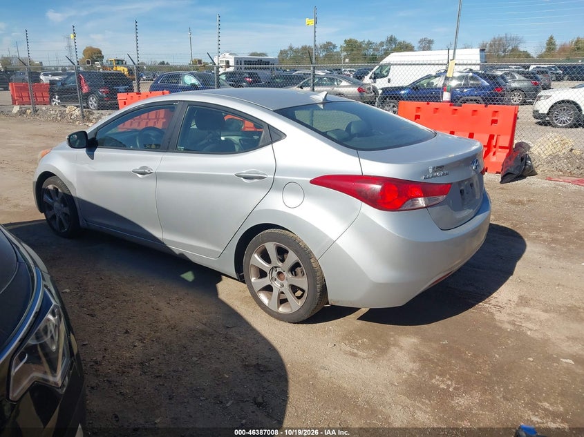 Vin: kmhdh4aexdu885670, lot: 46887355, hyundai elantra limited 20133