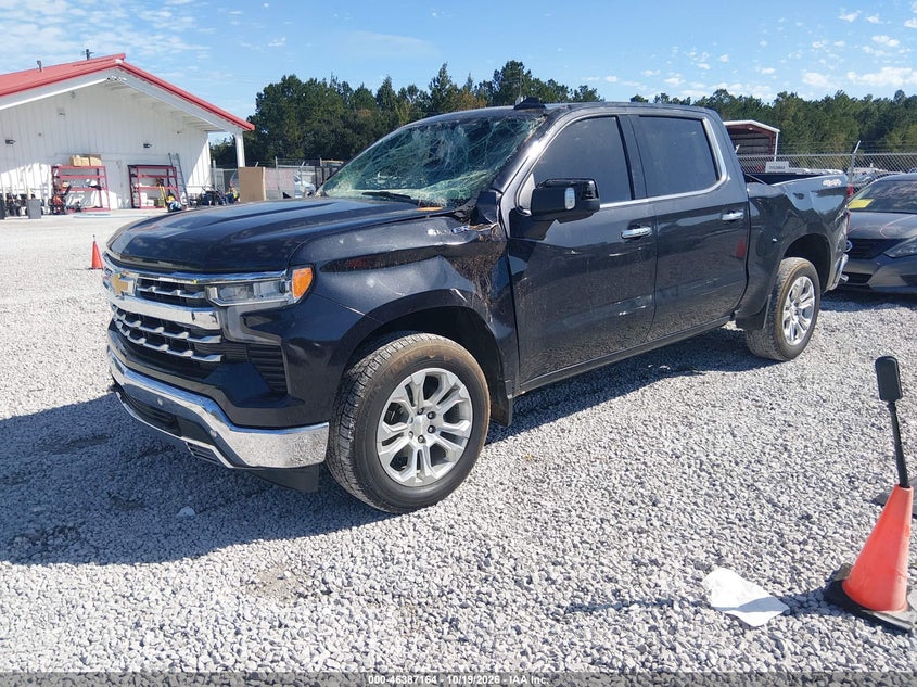 2023 Chevrolet Silverado 1500 4Wd Short Bed Ltz, Стихия, IAAI, VIN 1GCUDGED9PZ268304 — фото 2