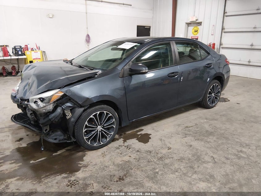 2014 Toyota Corolla S Plus, Удар спереди, IAAI, VIN 5YFBURHE6EP065627 — фото 2