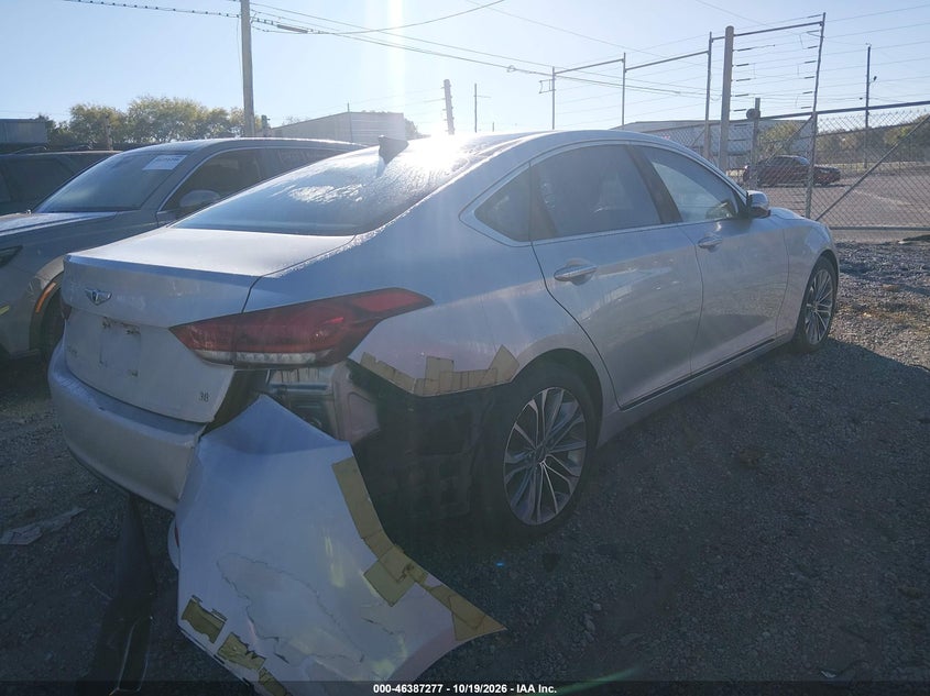 Vin: kmhgn4je0fu031103, lot: 46887624, hyundai genesis 3.8 20154