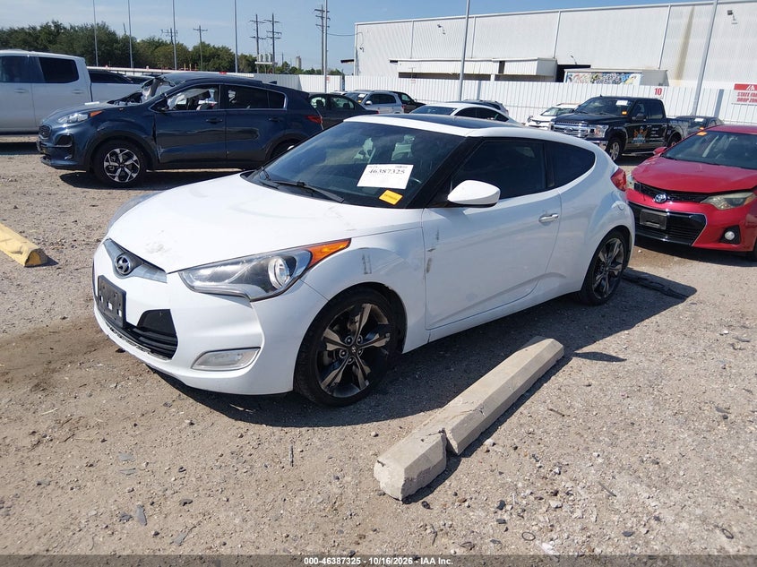 Vin: kmhtc6ad3hu318056, lot: 46887672, hyundai veloster value edition 20172