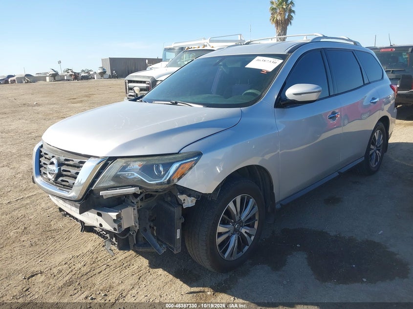 2019 Nissan Pathfinder S, Удар спереди, IAAI, VIN 5N1DR2MN9KC583450 — фото 2