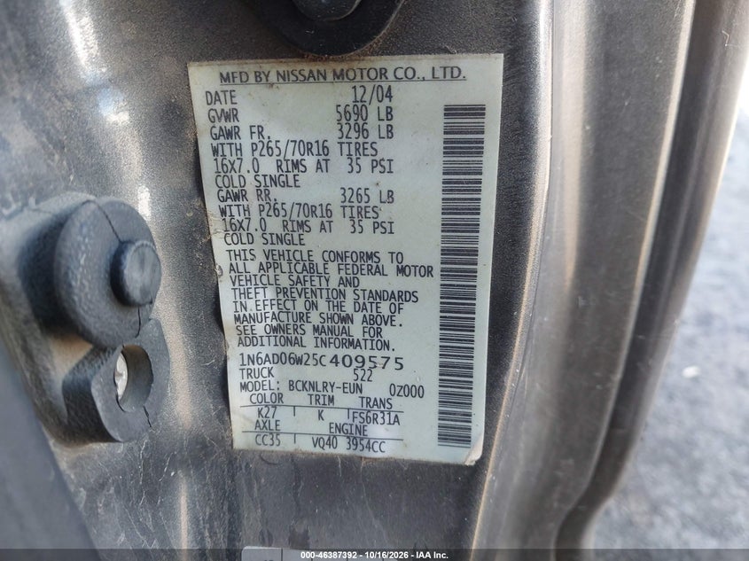 2005 NISSAN FRONTIER SE · Photo 9