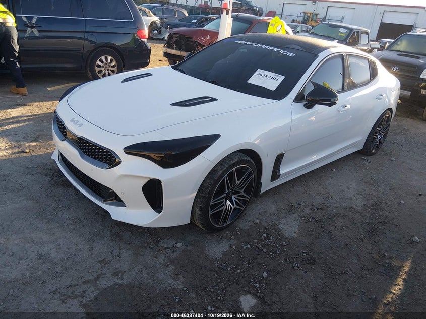 Vin: knae55lc5n6107878, lot: 46887751, kia stinger gt2 20222