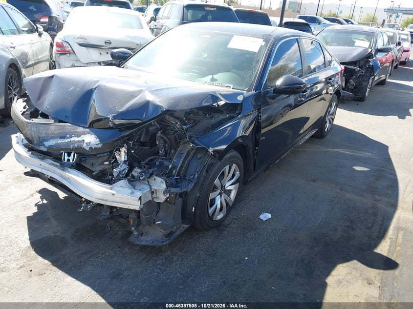 Vin: 2hgfe2f25nh505634, lot: 46887852, honda civic lx 20222