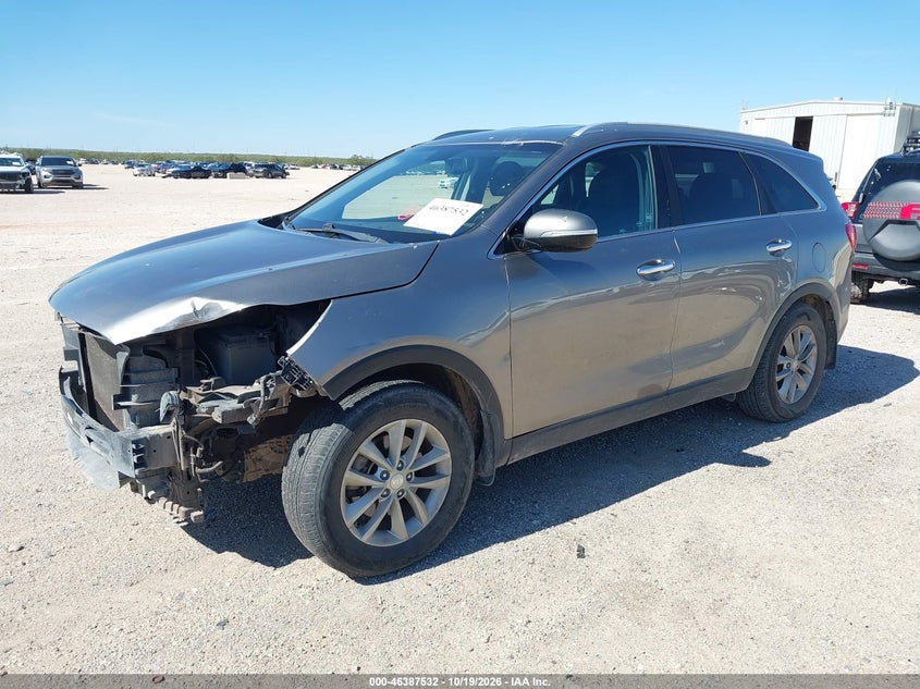 Vin: 5xypg4a31jg416273, lot: 46887879, kia sorento 2.4l lx 20182