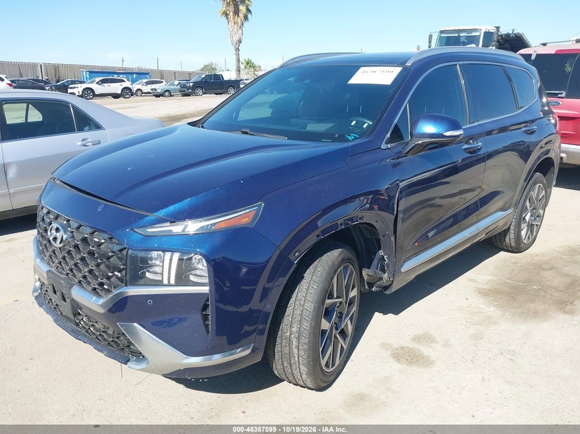 2022 Hyundai Santa Fe Calligraphy, Right Front, IAAI, VIN 5NMS5DAL4NH438506 — photo 2