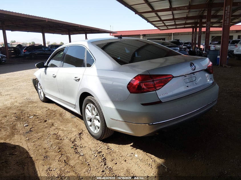 Vin: 1vwat7a30gc050299, lot: 46887966, volkswagen passat 1.8t s 20163