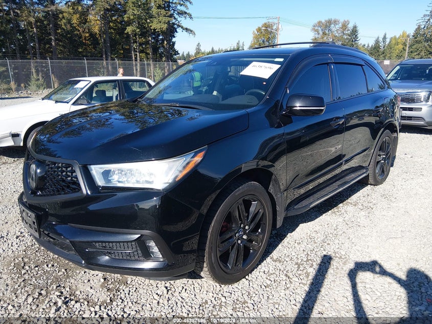 2017 Acura Mdx Advance Package, Right Side, IAAI, VIN 5FRYD4H84HB037153 — photo 2