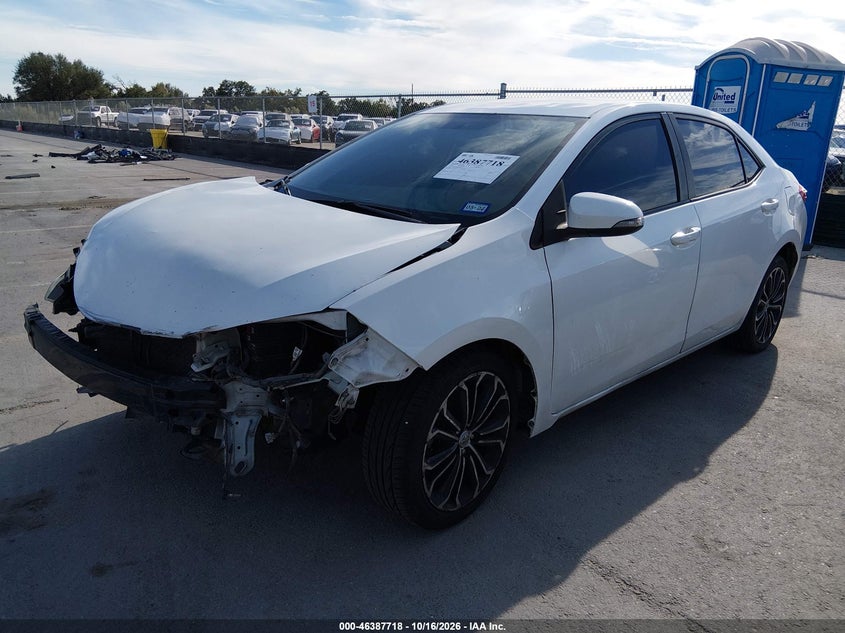 2016 Toyota Corolla S Plus, Обычный износ, IAAI, VIN 2T1BURHE8GC712337 — фото 2