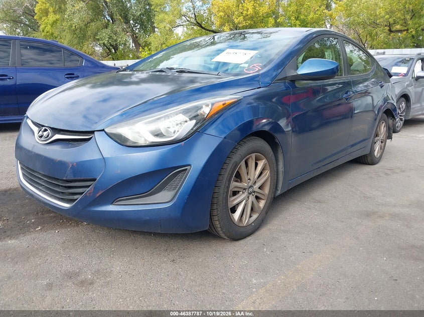 2016 Hyundai Elantra Se, Удар сзади, IAAI, VIN KMHDH4AE4GU511477 — фото 2
