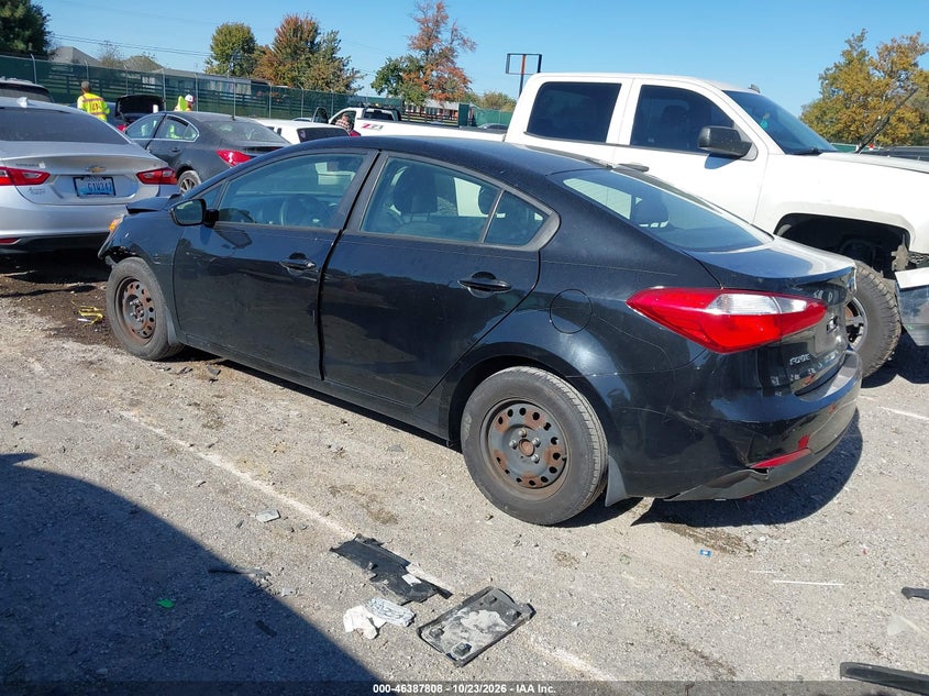 Vin: knafk4a69e5057593, lot: 46888155, kia forte lx 20143